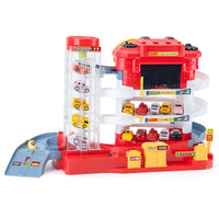 HKM-356051 3-Layer Electric Car Parking Lot Toy with Light and Music for Kids