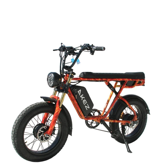 HKM-356115 Dual Motor Fat Tire Electric Bike - 48V 750W Off-Road Commuter with 26Ah Lithium Battery