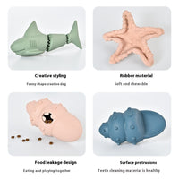 HKM-3562045 Deep Sea Shark Rubber Dog Toy - Colorful Ocean-Themed Pet Chew Toy