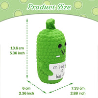 HKM-3562685 Squeaky Pickle Dog Chew Toy - Latex Puppy Teething Toy for Small to Large Dogs