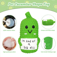 HKM-3562685 Squeaky Pickle Dog Chew Toy - Latex Puppy Teething Toy for Small to Large Dogs