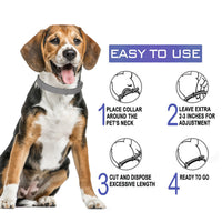 HKM-3563197 Flea and Mosquito Repellent Collars for Dogs and Cats - Grey, Fashionable Design