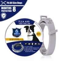 HKM-3563197 Flea and Mosquito Repellent Collars for Dogs and Cats - Grey, Fashionable Design