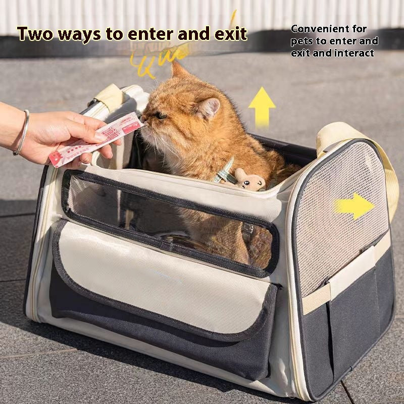 HKM-3563453 Breathable Foldable Large Capacity Pet Carrier Bag for Travel