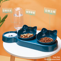 HKM-3564989 Double Bowl Automatic Drinking Station for Pets - Protective Cervical Spine Design in Multiple Colors
