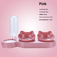 HKM-3564989 Double Bowl Automatic Drinking Station for Pets - Protective Cervical Spine Design in Multiple Colors
