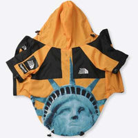 HKM-3565373 Windproof and Rainproof Large Dog Raincoat - Snow Mountain, Red Barrage, Black Barrage - Polyester Shell Jacket