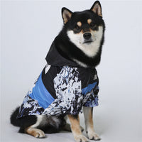HKM-3565373 Windproof and Rainproof Large Dog Raincoat - Snow Mountain, Red Barrage, Black Barrage - Polyester Shell Jacket