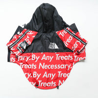 HKM-3565373 Windproof and Rainproof Large Dog Raincoat - Snow Mountain, Red Barrage, Black Barrage - Polyester Shell Jacket