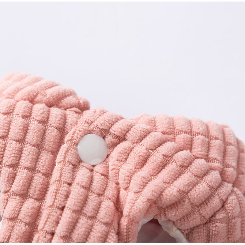 HKM-3565757 Cozy Pink Textured Corduroy Pet Vest for Small and Medium Dogs