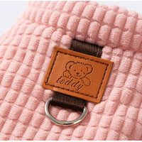 HKM-3565757 Cozy Pink Textured Corduroy Pet Vest for Small and Medium Dogs