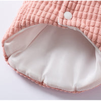 HKM-3565757 Cozy Pink Textured Corduroy Pet Vest for Small and Medium Dogs
