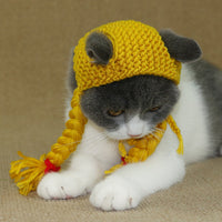 HKM-3566013 Rabbit Hair Cat Scorpion Pullover Cap with Adjustable Ear Spacing