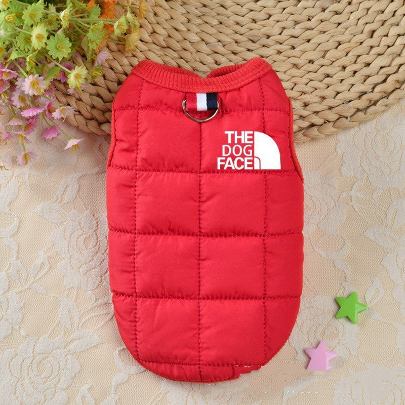 HKM-3566781 Fleece-Lined Casual Dog Clothing in Milky White, Pink, Red, and Blue - Multiple Sizes Available