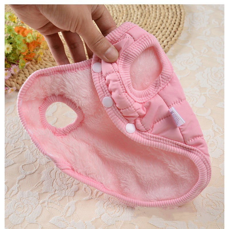 HKM-3566781 Fleece-Lined Casual Dog Clothing in Milky White, Pink, Red, and Blue - Multiple Sizes Available