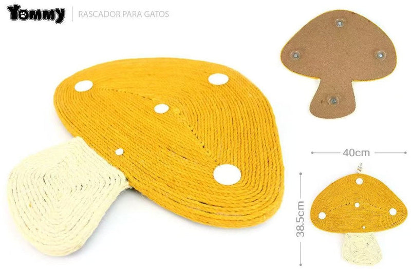 HKM-3567165 Mushroom-Themed Cat Scratching Post for Playful Cats and Kittens