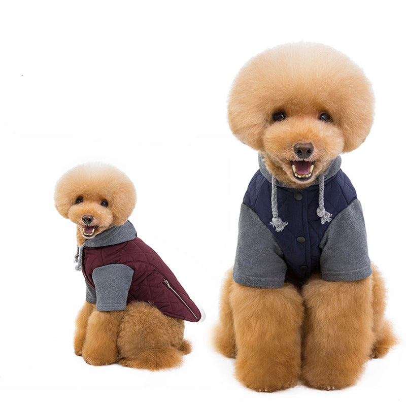 HKM-3567549 Two-Color Zipper Dog Outfit for Casual Wear