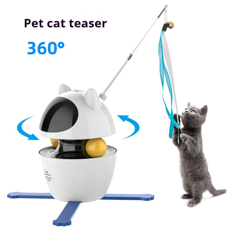 HKM-3568445 Interactive Automatic Cat Toy with Elastic Rope for Indoor Kittens