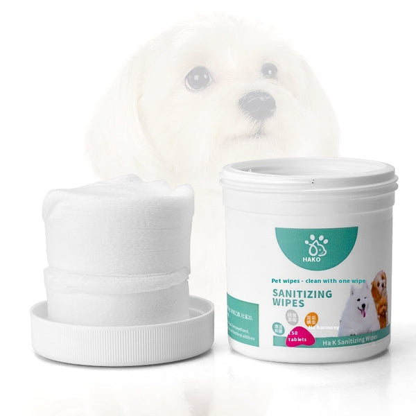 HKM-3568829 Pet Wipes for Gentle Cleaning of Eyes, Ears, and Body - 150 Count Non-Woven Fabric