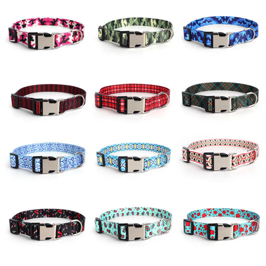 HKM-3568957 Thickened Digital-Print Pet Collar in Various Patterns and Sizes