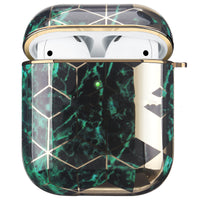 HKM-357011 Marble Hard Shell Earphone Case Compatible with AirPods 1/2 and Pro - Drop-Proof and Stain-Resistant