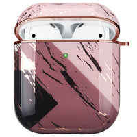 HKM-357011 Marble Hard Shell Earphone Case Compatible with AirPods 1/2 and Pro - Drop-Proof and Stain-Resistant