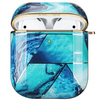 HKM-357011 Marble Hard Shell Earphone Case Compatible with AirPods 1/2 and Pro - Drop-Proof and Stain-Resistant