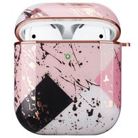 HKM-357011 Marble Hard Shell Earphone Case Compatible with AirPods 1/2 and Pro - Drop-Proof and Stain-Resistant