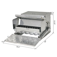HKM-3570621 25 lbs Automatic Chicken Poultry Feeder, Weatherproof Galvanized Steel & Aluminum, Durable Design
