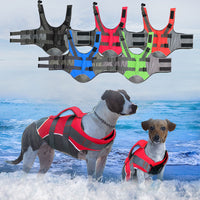 HKM-3571133 Adjustable Dog Life Jacket with Reflective Strips - Lightweight Swim Vest for Safety and Comfort