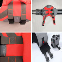 HKM-3571133 Adjustable Dog Life Jacket with Reflective Strips - Lightweight Swim Vest for Safety and Comfort