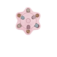HKM-3571773 Creative Anti-Choking Turntable Dog Bowl in Pink, Green, or Blue – Available in Round, Hexagonal, and Footprint Styles