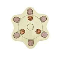 HKM-3571773 Creative Anti-Choking Turntable Dog Bowl in Pink, Green, or Blue – Available in Round, Hexagonal, and Footprint Styles
