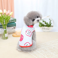 HKM-3572541 Spring and Summer Pet Costumes - Red and Green Apple Patterns, Dinosaur, and Rabbit Styles in Sizes S-XXL