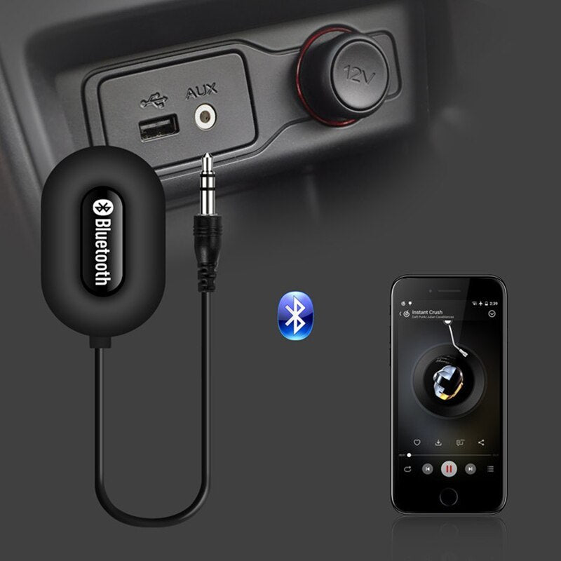 HKM-357267 Bluetooth Audio Receiver Adapter for Car and Home Speakers, Model BOLS-B5, 3.0 Bluetooth, 3.5mm Interface, Wireless Connectivity Up to 10m