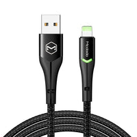 HKM-357331 LED Indicator Data Cable for iPhone with 8PIN Connector - 1.2m/1.8m Length, Aluminum Alloy Material, Fast Charging & Data Transmission