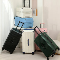 HKM-357331 White Carry-On Suitcase Luggage Trolley Bag with Smooth Rolling Wheels