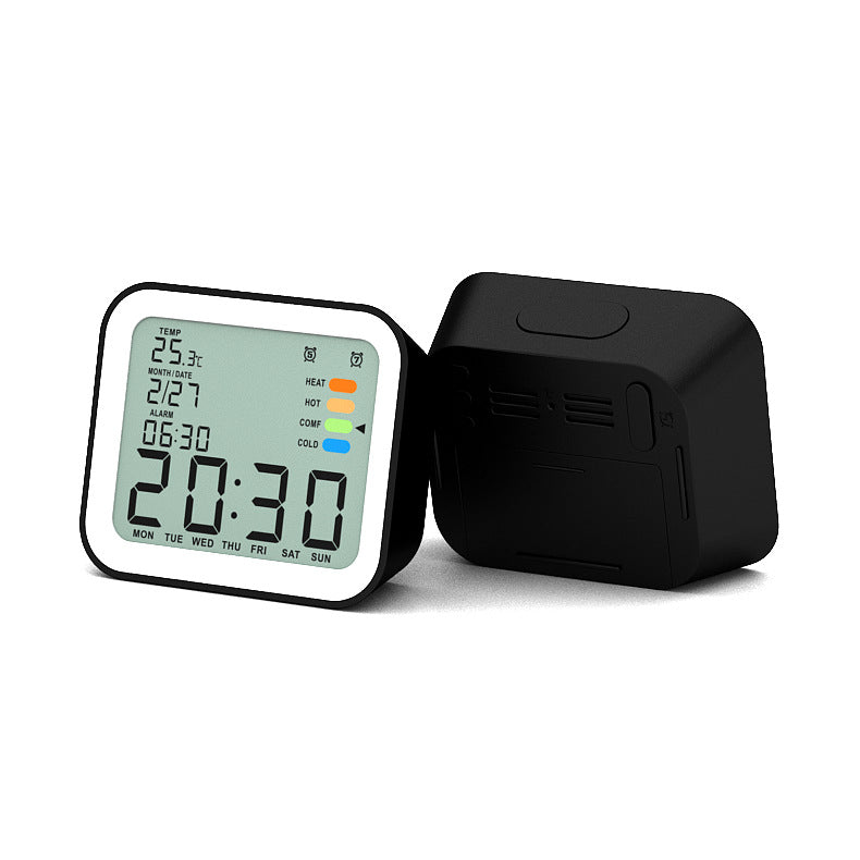 HKM-357459 Battery-Operated Electronic Alarm Clock with Calendar and Backlight, Snooze Function