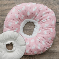 HKM-3574717 Pure Cotton Soft Pet Collar - Available in Pink Rice Cake Rabbit, Light Pink Love Heart, Blue Fox, and Yellow Fox