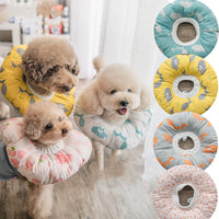 HKM-3574717 Pure Cotton Soft Pet Collar - Available in Pink Rice Cake Rabbit, Light Pink Love Heart, Blue Fox, and Yellow Fox