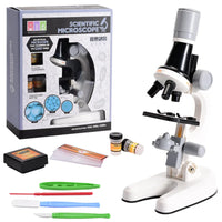 HKM-357523 Kids Educational Microscope Toy Set with 1200X Magnification and LED Light for STEM Learning