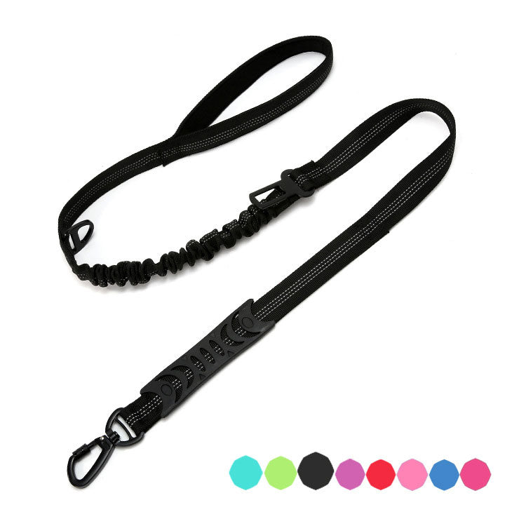 HKM-3576509 Explosion-proof Elastic Dog Leash with Reflective Design - Scalable Nylon Construction, Multiple Color Options