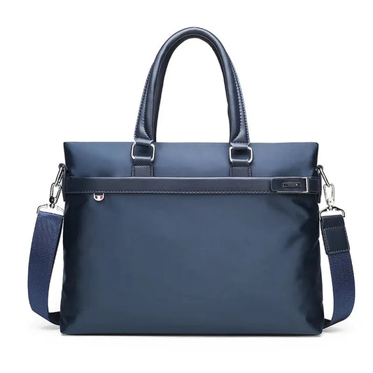 HKM-357651 Men's Waterproof Nylon Travel Briefcase for Work and Business, Laptop Shoulder Bag
