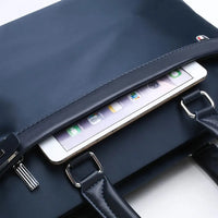 HKM-357651 Men's Waterproof Nylon Travel Briefcase for Work and Business, Laptop Shoulder Bag