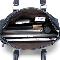HKM-357651 Men's Waterproof Nylon Travel Briefcase for Work and Business, Laptop Shoulder Bag