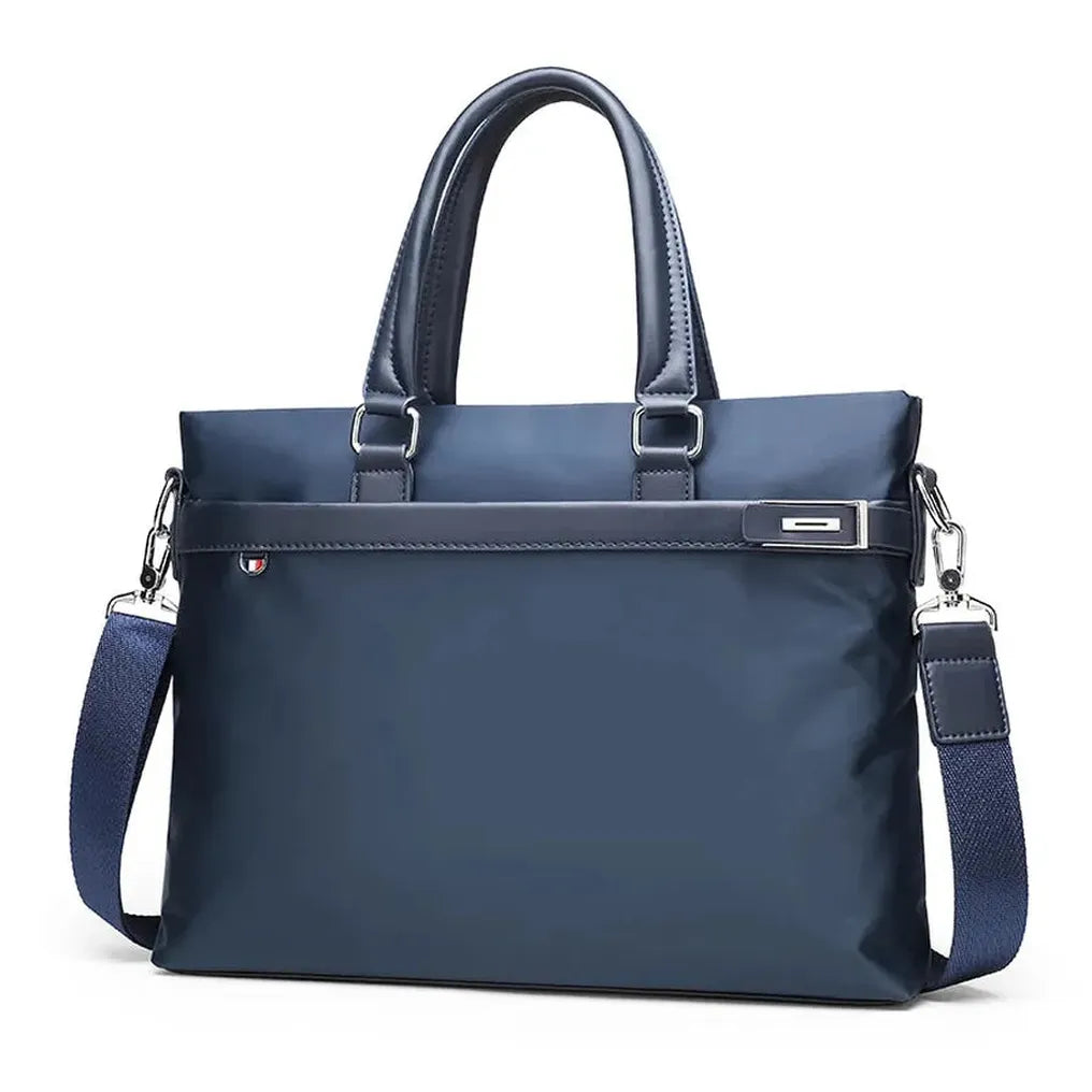 HKM-357651 Men's Waterproof Nylon Travel Briefcase for Work and Business, Laptop Shoulder Bag