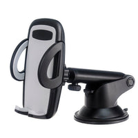 HKM-357651 Telescopic Mobile Phone Holder for Car with Fixed Base – Black and Gray