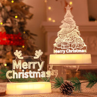 HKM-357715 Acrylic LED 3D Night Light Decoration - Perfect for Kids, Christmas, New Year, and Valentine's Day Gifts
