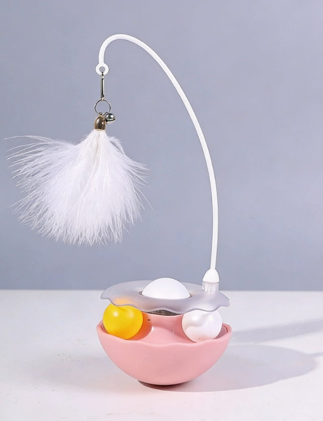 HKM-3577533 Inverted-Stand Mint Ball Toy with Bell for Cat Entertainment and Boredom Relief