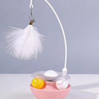 HKM-3577533 Inverted-Stand Mint Ball Toy with Bell for Cat Entertainment and Boredom Relief